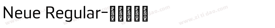Neue Regular字体转换